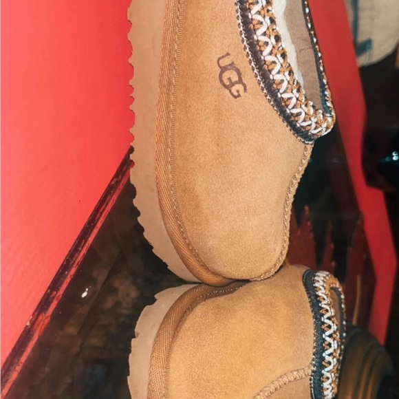 UGG Other - UGG Chestnut Suede Slip-On Moccasins with Whipstitch Trim